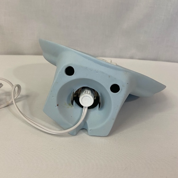 Jesus Table Lamp Nightlight Blue White Porcelain Bisque Easter Religious Vintage - Picture 5 of 9